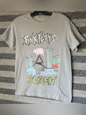 Pink Floyd in Concert Gray Band Graphic T-Shirt Men’s Small EUC